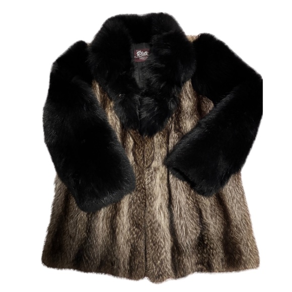Jackets & Blazers - Two Tone Vintage Made in Canada Genuine Fur Jacket